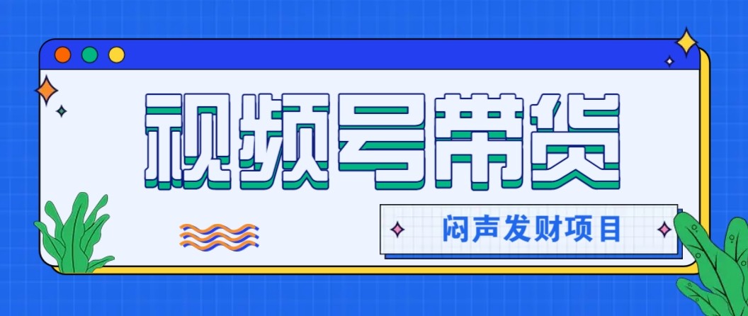 微信视频号带货项目，轻松日赚赚2000+，这个挣钱入口很多伙伴都在闷声发财-摇钱树